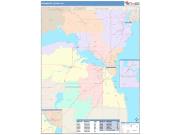 Winnebago <br /> Wall Map <br /> Color Cast Style 2025 Map