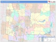 Akron <br /> Wall Map <br /> Color Cast Style 2025 Map
