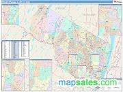 Bergen-Passaic <br /> Wall Map <br /> Color Cast Style 2025 Map