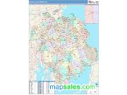 Brockton <br /> Wall Map <br /> Color Cast Style 2025 Map