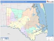 Brownsville-Harlingen <br /> Wall Map <br /> Color Cast Style 2025 Map
