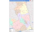 College Station-Bryan <br /> Wall Map <br /> Color Cast Style 2025 Map
