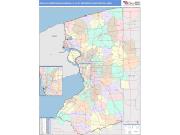 Buffalo-Cheektowaga-Niagara Falls <br /> Wall Map <br /> Color Cast Style 2025 Map