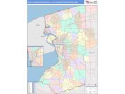 Buffalo-Cheektowaga-Niagara Falls <br /> Wall Map <br /> Color Cast Style 2024 Map