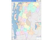 Burlington-South Burlington <br /> Wall Map <br /> Color Cast Style 2024 Map