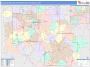 Canton-Massillon <br /> Wall Map <br /> Color Cast Style 2025 Map