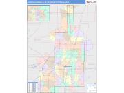 Champaign-Urbana <br /> Wall Map <br /> Color Cast Style 2025 Map