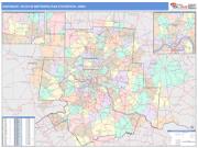 Cincinnati <br /> Wall Map <br /> Color Cast Style 2025 Map