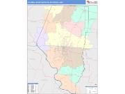 Columbia <br /> Wall Map <br /> Color Cast Style 2025 Map