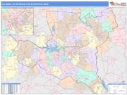 Columbia <br /> Wall Map <br /> Color Cast Style 2025 Map