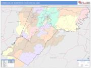Cumberland <br /> Wall Map <br /> Color Cast Style 2025 Map
