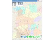 Danville <br /> Wall Map <br /> Color Cast Style 2025 Map