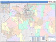 Denver <br /> Wall Map <br /> Color Cast Style 2024 Map