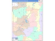Eau Claire <br /> Wall Map <br /> Color Cast Style 2025 Map