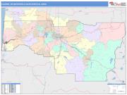 Eugene <br /> Wall Map <br /> Color Cast Style 2024 Map