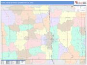 Fargo <br /> Wall Map <br /> Color Cast Style 2025 Map