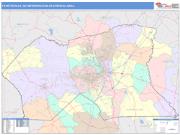 Fayetteville <br /> Wall Map <br /> Color Cast Style 2025 Map