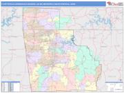 Fayetteville-Springdale-Rogers <br /> Wall Map <br /> Color Cast Style 2025 Map