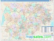 Fitchburg-Leominster <br /> Wall Map <br /> Color Cast Style 2025 Map