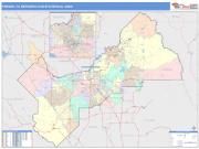 Fresno <br /> Wall Map <br /> Color Cast Style 2025 Map
