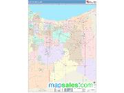 Gary <br /> Wall Map <br /> Color Cast Style 2025 Map