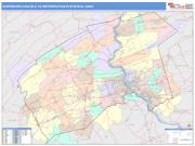 Harrisburg-Carlisle <br /> Wall Map <br /> Color Cast Style 2025 Map