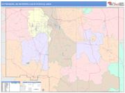 Hattiesburg <br /> Wall Map <br /> Color Cast Style 2025 Map
