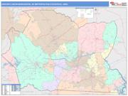 Hickory-Lenoir-Morganton <br /> Wall Map <br /> Color Cast Style 2025 Map