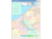 Jamestown <br /> Wall Map <br /> Color Cast Style 2025 Map