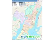 Jersey City <br /> Wall Map <br /> Color Cast Style 2025 Map