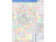 Kansas City <br /> Wall Map <br /> Color Cast Style 2025 Map