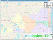 Kenosha <br /> Wall Map <br /> Color Cast Style 2025 Map