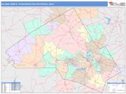 Killeen-Temple <br /> Wall Map <br /> Color Cast Style 2025 Map