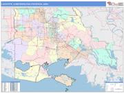 Lafayette <br /> Wall Map <br /> Color Cast Style 2025 Map