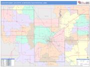 Lafayette-West Lafayette <br /> Wall Map <br /> Color Cast Style 2025 Map