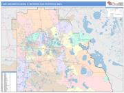 Lakeland-Winter Haven <br /> Wall Map <br /> Color Cast Style 2025 Map
