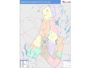 Lewiston-Auburn <br /> Wall Map <br /> Color Cast Style 2025 Map