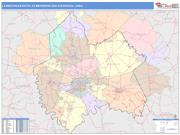 Lexington-Fayette <br /> Wall Map <br /> Color Cast Style 2025 Map