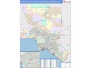 Los Angeles-Long Beach-Anaheim <br /> Wall Map <br /> Color Cast Style 2025 Map