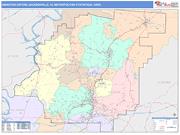 Anniston-Oxford-Jacksonville <br /> Wall Map <br /> Color Cast Style 2025 Map