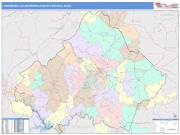 Lynchburg <br /> Wall Map <br /> Color Cast Style 2025 Map