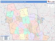 Manchester-Nashua <br /> Wall Map <br /> Color Cast Style 2025 Map