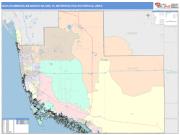 Naples-Immokalee-Marco Island <br /> Wall Map <br /> Color Cast Style 2025 Map