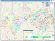 Newburgh <br /> Wall Map <br /> Color Cast Style 2025 Map