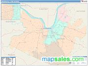 Owensboro <br /> Wall Map <br /> Color Cast Style 2025 Map