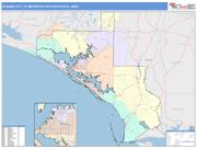 Panama City <br /> Wall Map <br /> Color Cast Style 2025 Map