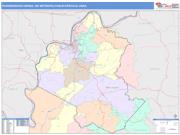 Parkersburg-Vienna <br /> Wall Map <br /> Color Cast Style 2025 Map