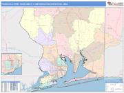 Pensacola-Ferry Pass-Brent <br /> Wall Map <br /> Color Cast Style 2024 Map