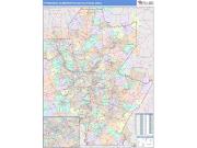 Pittsburgh <br /> Wall Map <br /> Color Cast Style 2025 Map