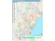 Portsmouth-Rochester <br /> Wall Map <br /> Color Cast Style 2025 Map